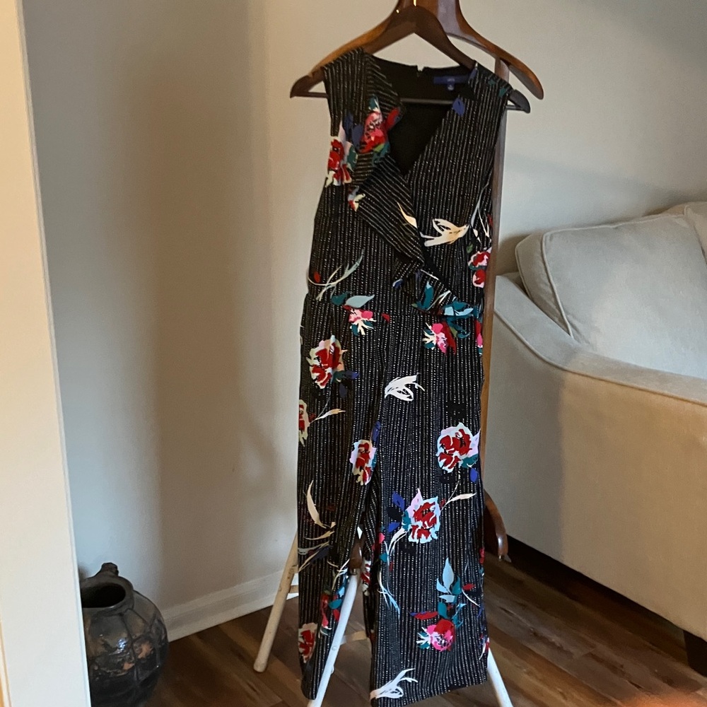 Apt. 9 Black Floral Jumpsuit
